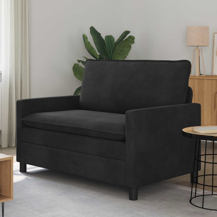 Soffa Svart 126 X 81 X 87,5 Cm Sammet