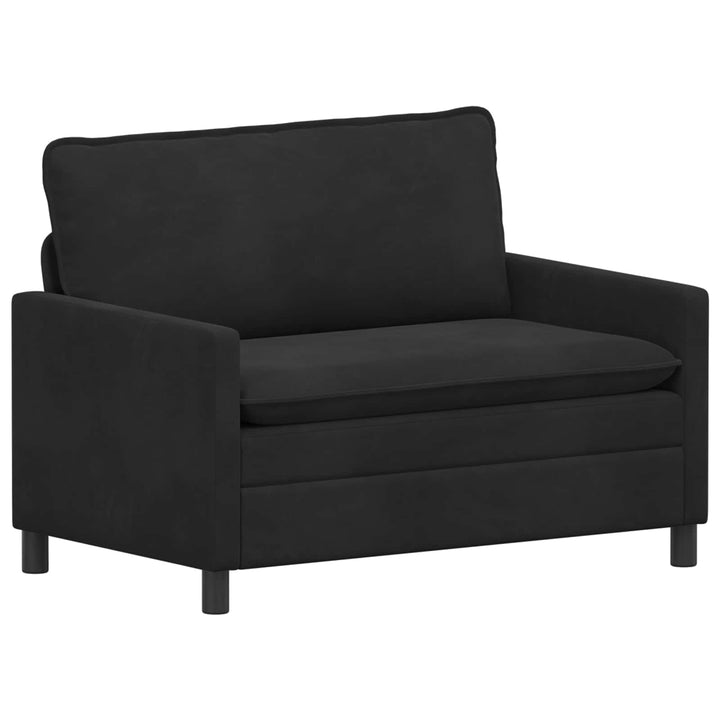 Soffa Svart 126 X 81 X 87,5 Cm Sammet
