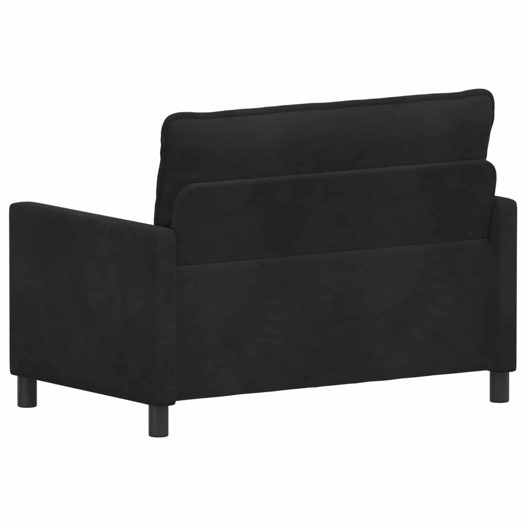Soffa Svart 126 X 81 X 87,5 Cm Sammet