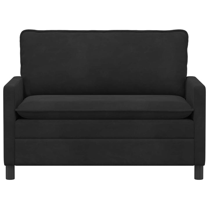 Soffa Svart 126 X 81 X 87,5 Cm Sammet
