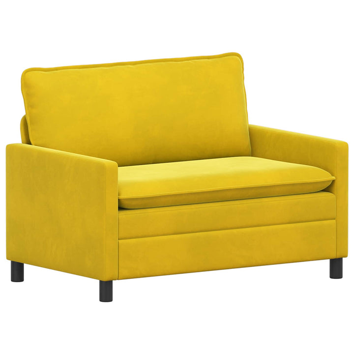 Soffa Gul 126 X 81 X 87,5 Cm Sammet