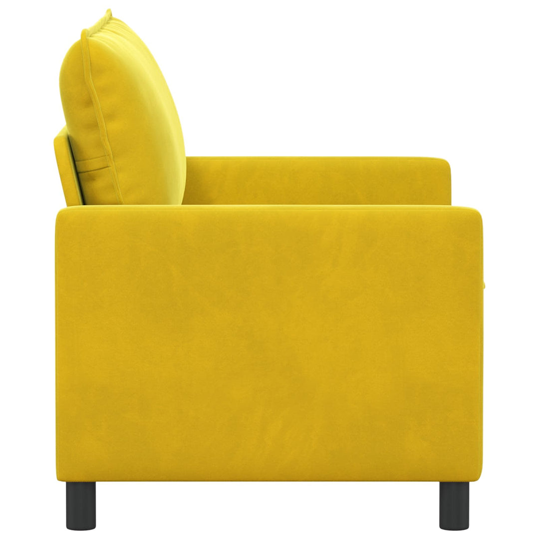 Soffa Gul 126 X 81 X 87,5 Cm Sammet
