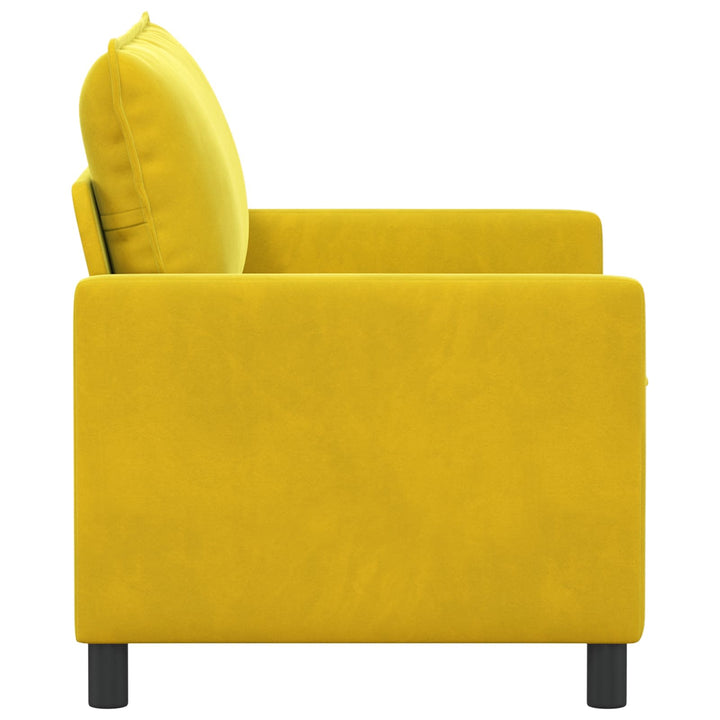 Soffa Gul 126 X 81 X 87,5 Cm Sammet