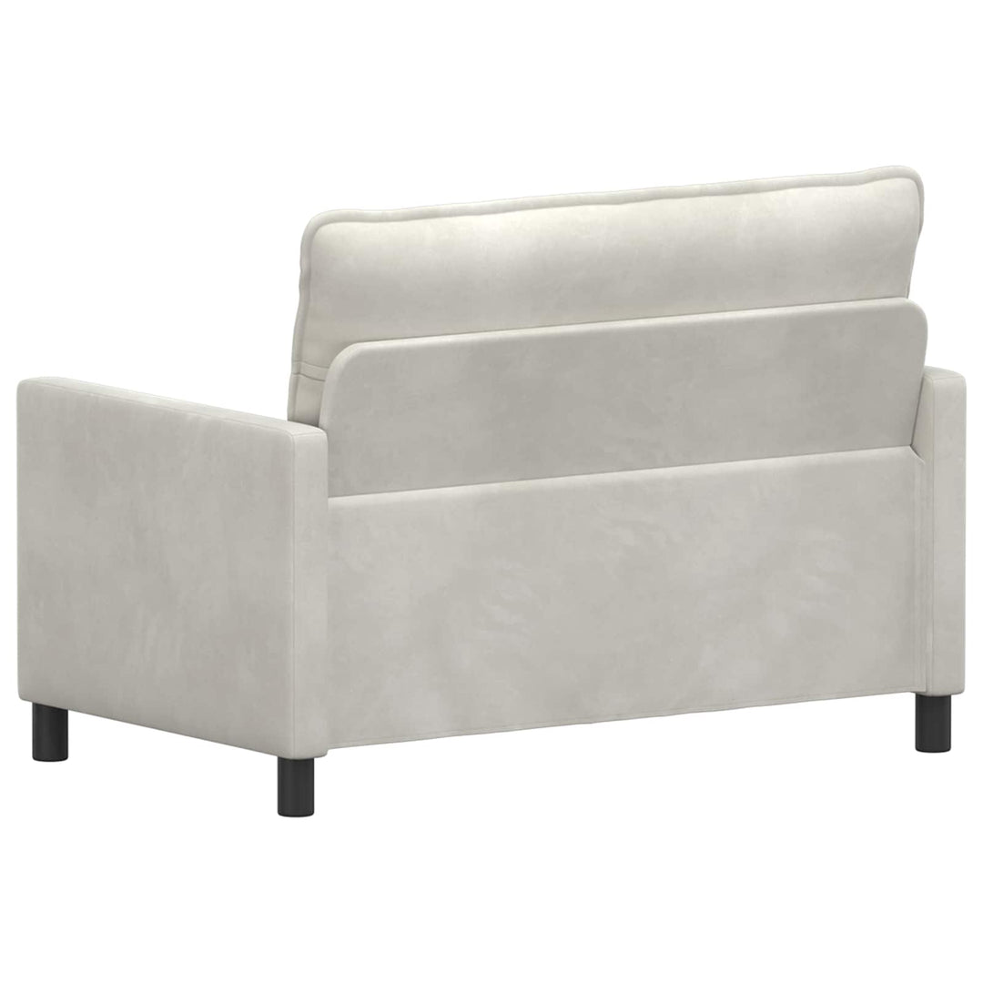 Soffa Gräddvit 126 X 81 X 87,5 Cm Sammet