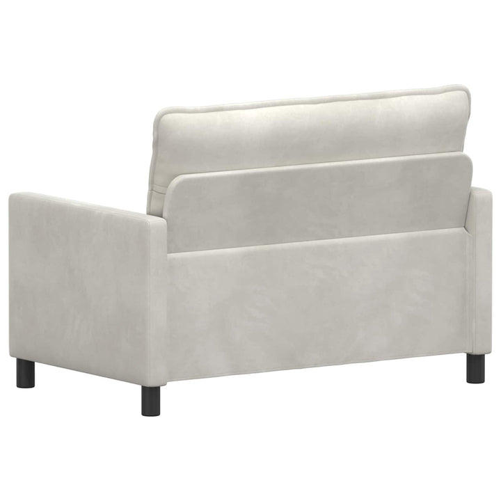 Soffa Gräddvit 126 X 81 X 87,5 Cm Sammet
