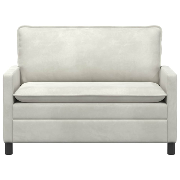Soffa Gräddvit 126 X 81 X 87,5 Cm Sammet