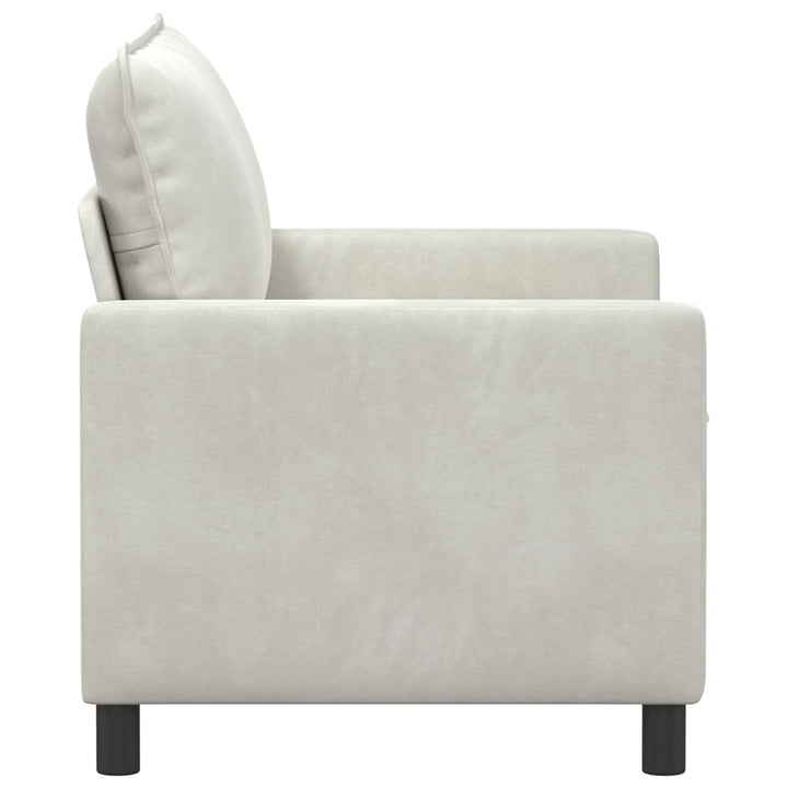 Soffa Gräddvit 126 X 81 X 87,5 Cm Sammet