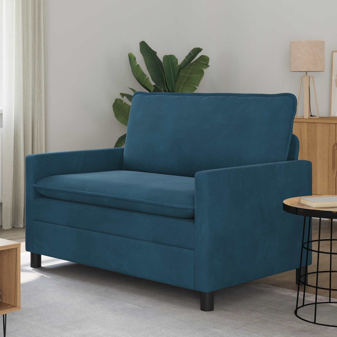 Soffa Blå 126 X 81 X 87,5 Cm Sammet