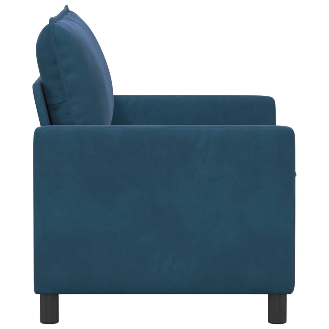 Soffa Blå 126 X 81 X 87,5 Cm Sammet