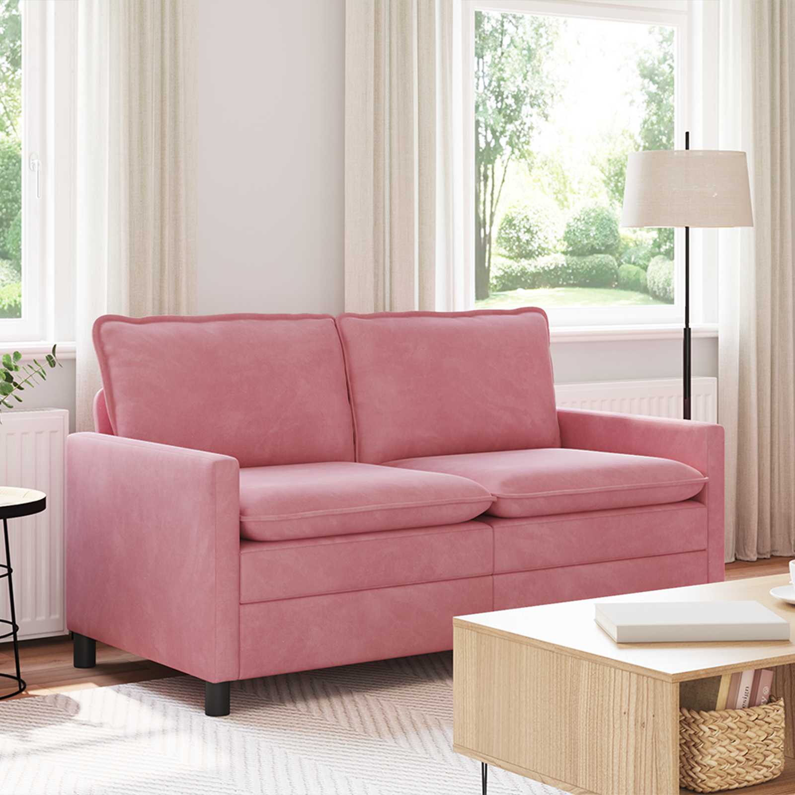 Soffa Rosa 156 X 81 X 87,5 Cm Sammet