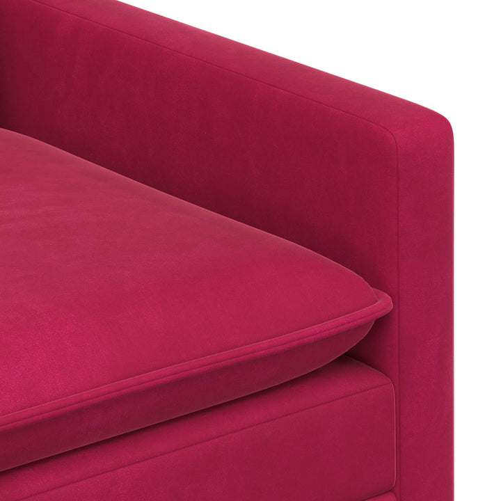 Soffa Vinröd 156 X 81 X 87,5 Cm Sammet