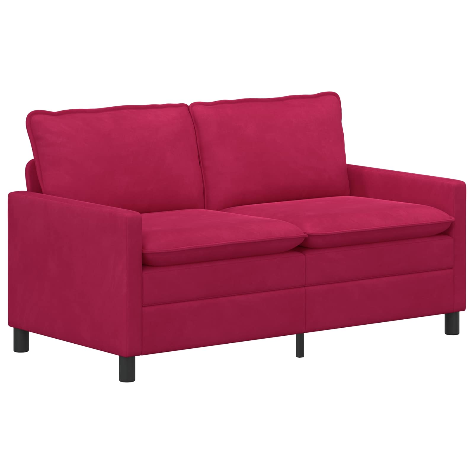 Soffa Vinröd 156 X 81 X 87,5 Cm Sammet