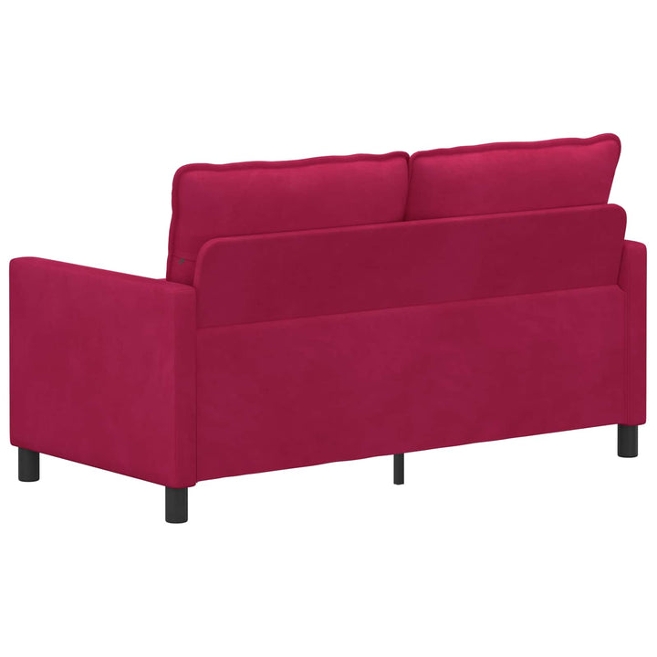 Soffa Vinröd 156 X 81 X 87,5 Cm Sammet