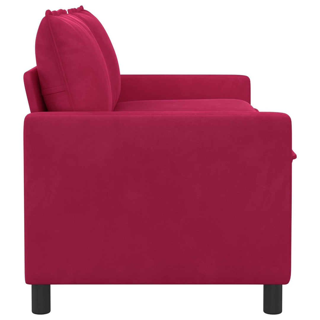 Soffa Vinröd 156 X 81 X 87,5 Cm Sammet