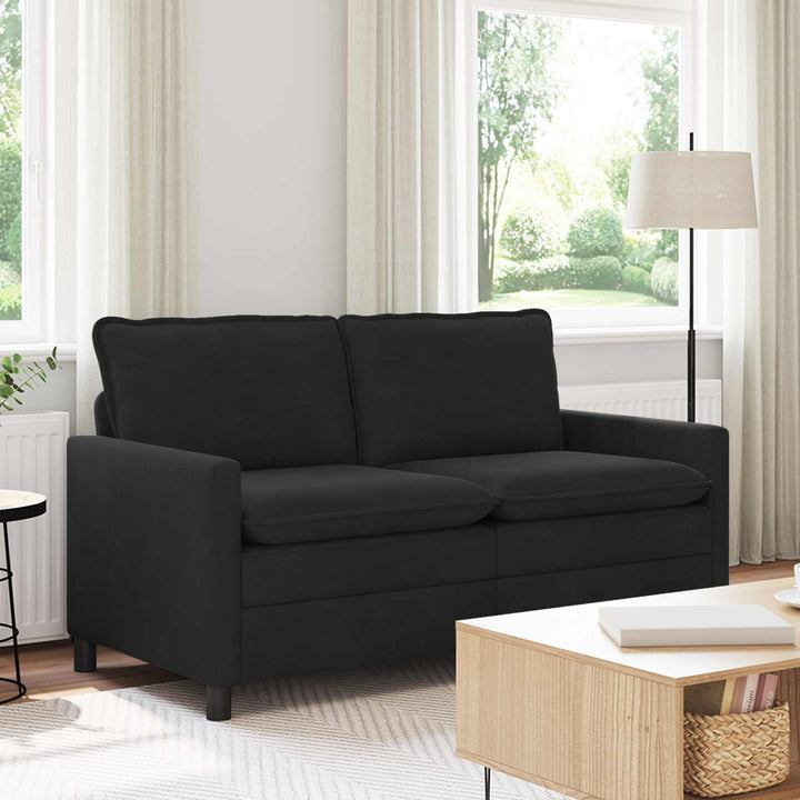 Soffa Svart 156 X 81 X 87,5 Cm Sammet