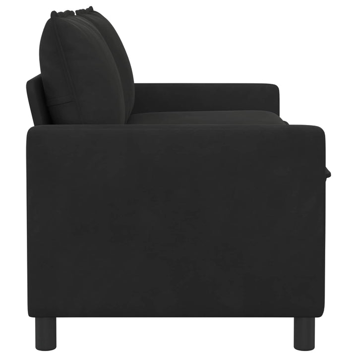 Soffa Svart 156 X 81 X 87,5 Cm Sammet