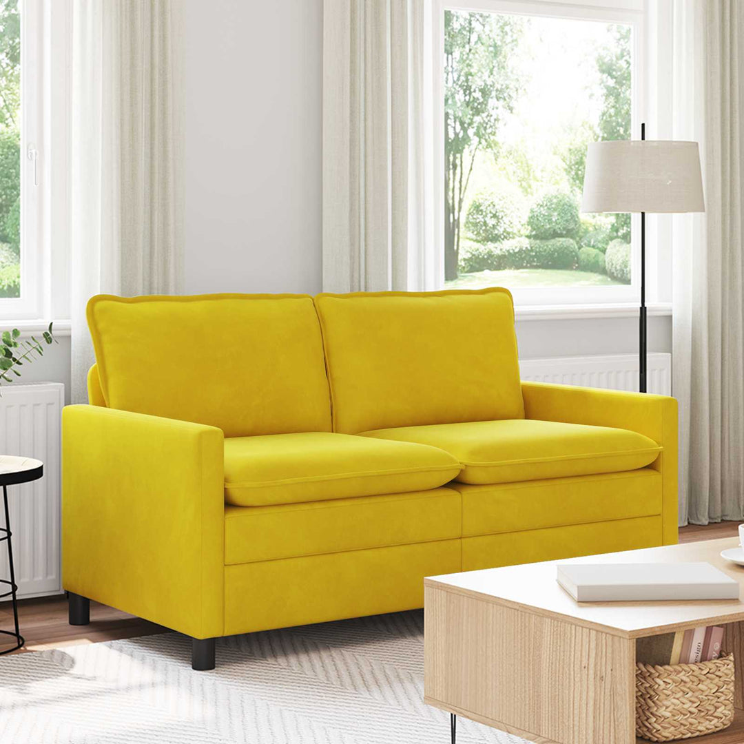 Soffa Gul 156 X 81 X 87,5 Cm Sammet