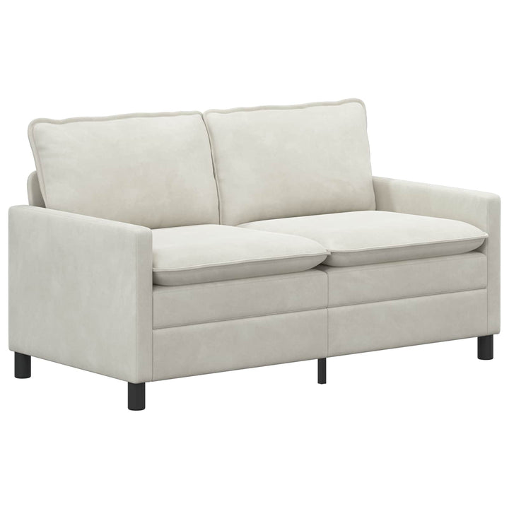 Soffa Gräddvit 156 X 81 X 87,5 Cm Sammet