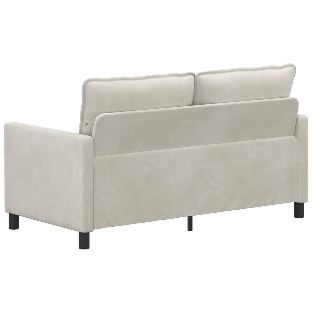 Soffa Gräddvit 156 X 81 X 87,5 Cm Sammet