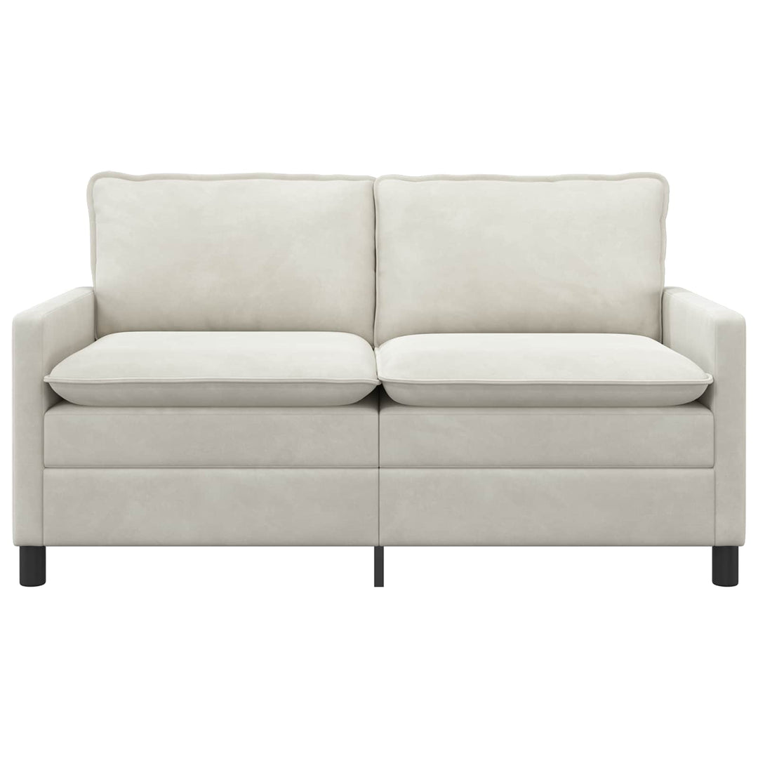 Soffa Gräddvit 156 X 81 X 87,5 Cm Sammet