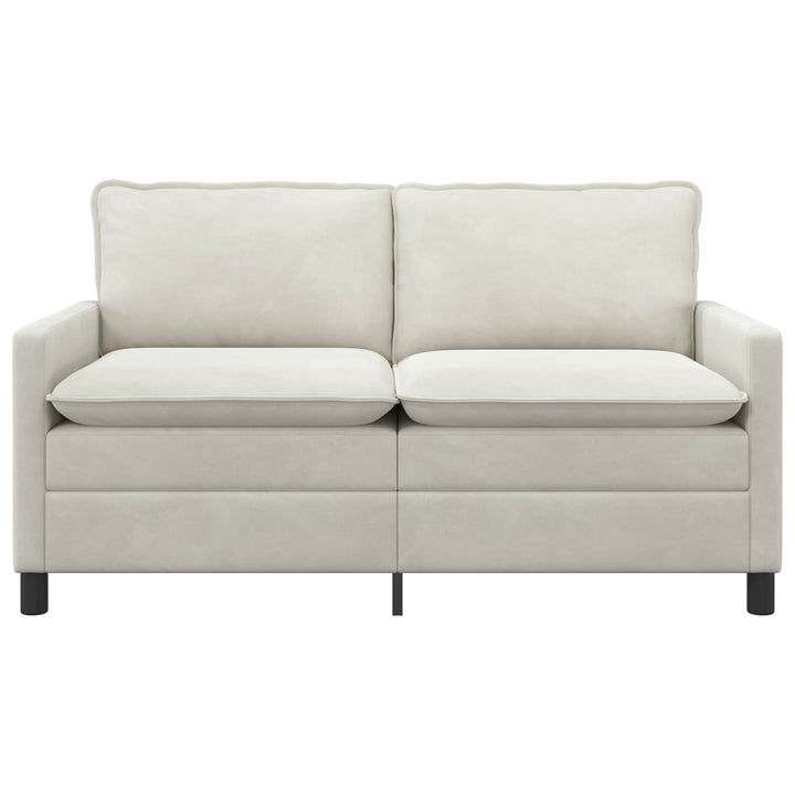 Soffa Gräddvit 156 X 81 X 87,5 Cm Sammet