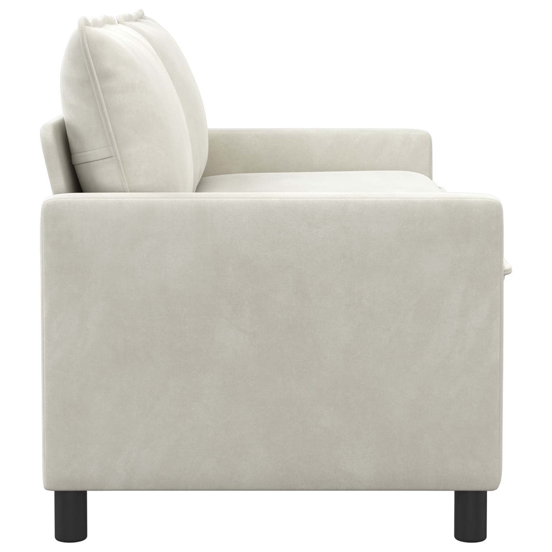 Soffa Gräddvit 156 X 81 X 87,5 Cm Sammet