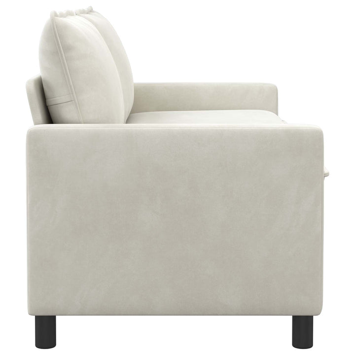 Soffa Gräddvit 156 X 81 X 87,5 Cm Sammet