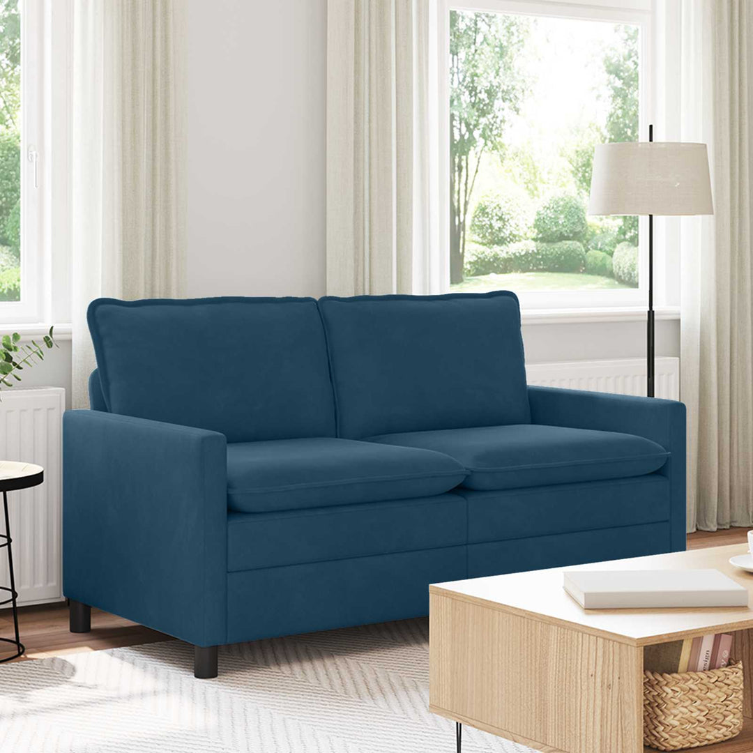 Soffa Blå 156 X 81 X 87,5 Cm Sammet