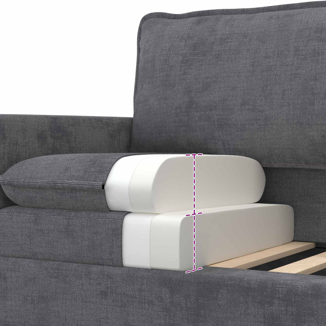 Soffa Mörkgrå 156 X 81 X 87,5 Cm Polyester