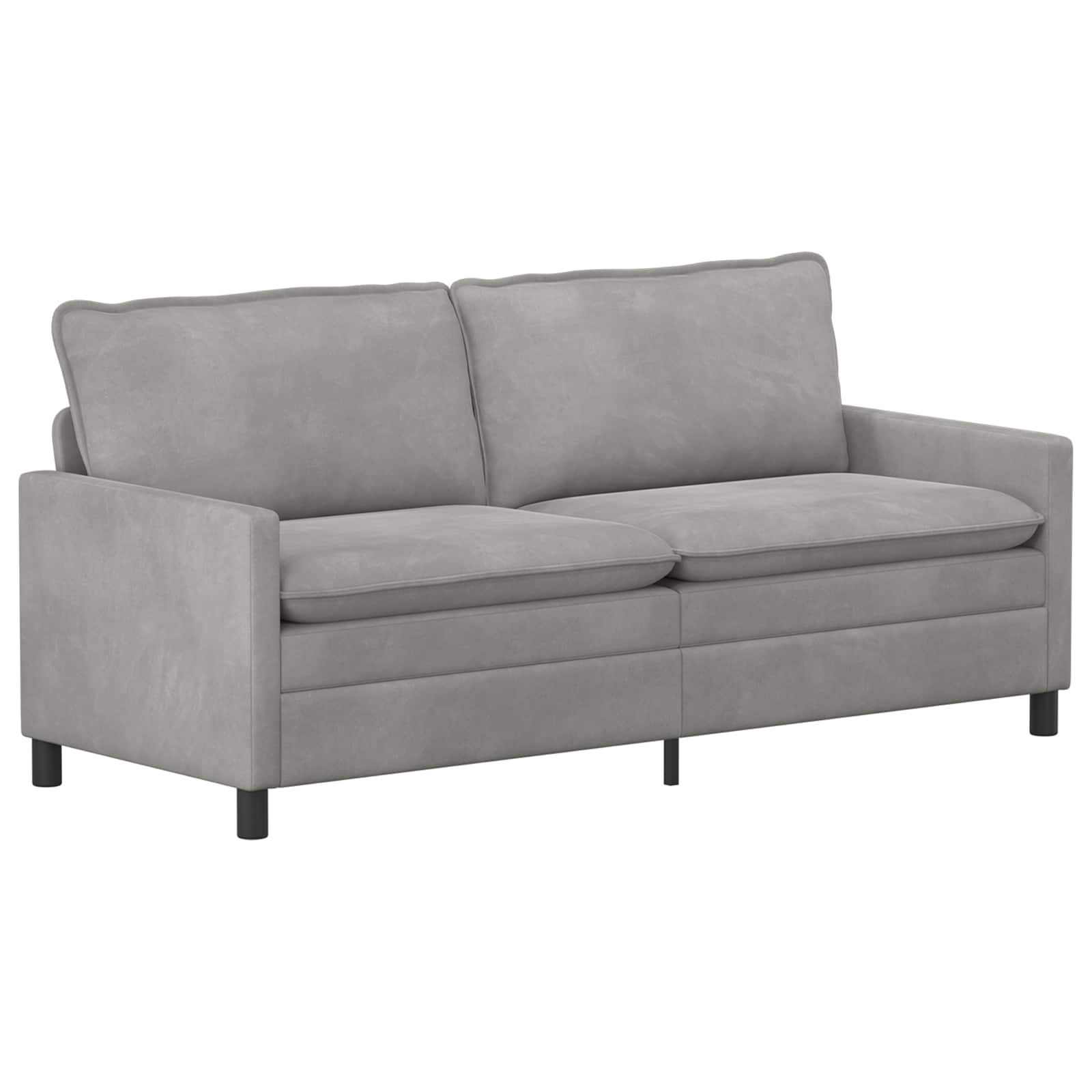 Soffa Ljusgrå 196 X 81 X 87,5 Cm Sammet