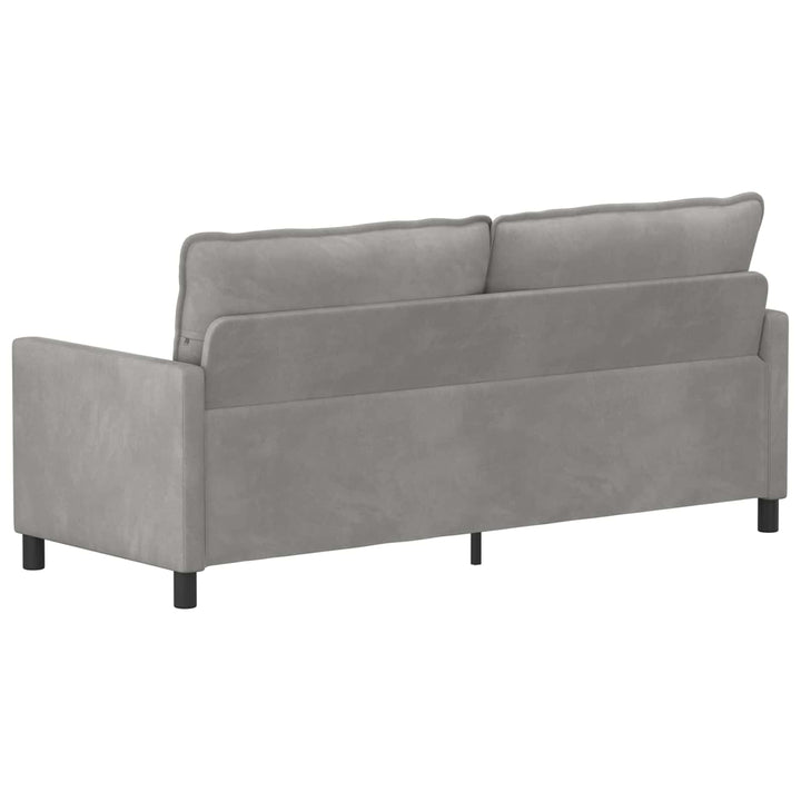 Soffa Ljusgrå 196 X 81 X 87,5 Cm Sammet