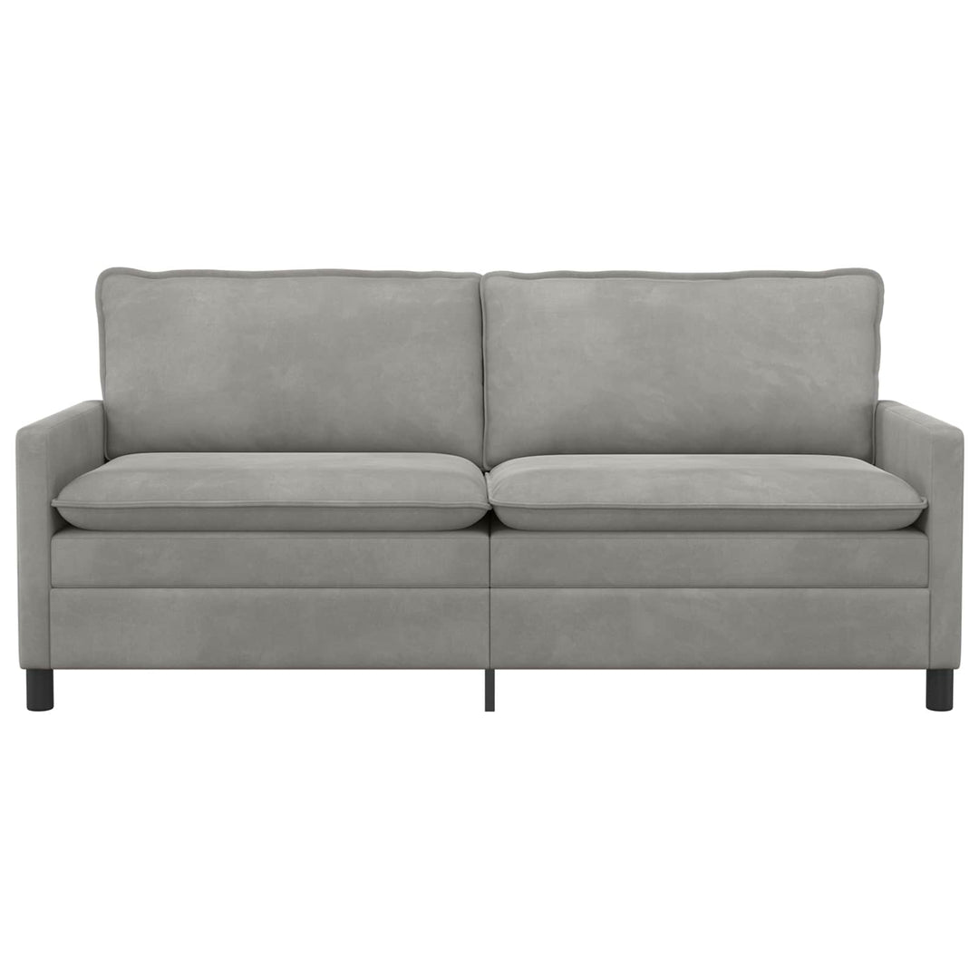 Soffa Ljusgrå 196 X 81 X 87,5 Cm Sammet