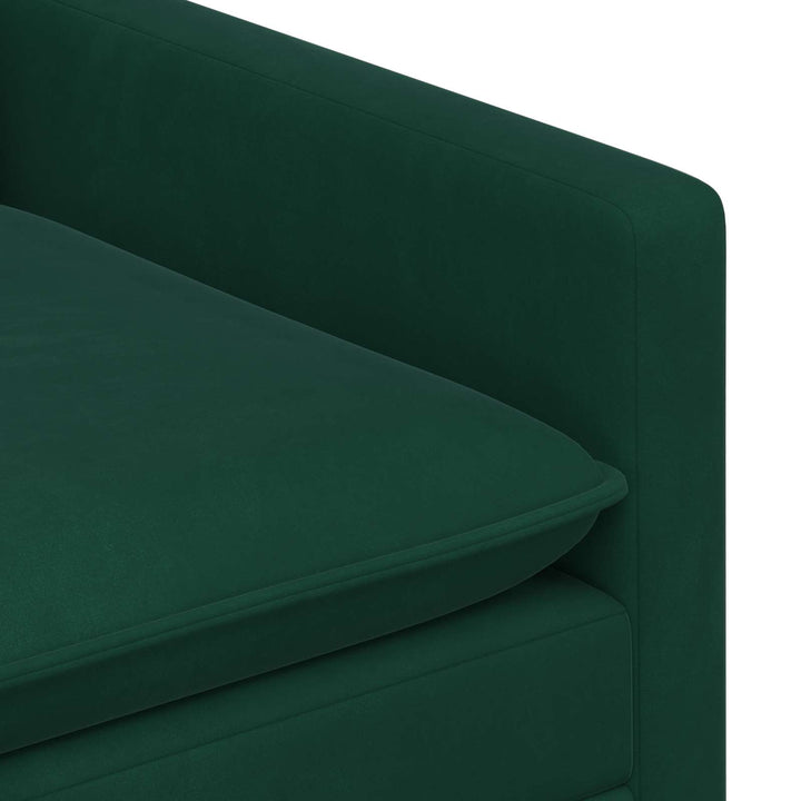 Soffa Mörkgrön 196 X 81 X 87,5 Cm Sammet