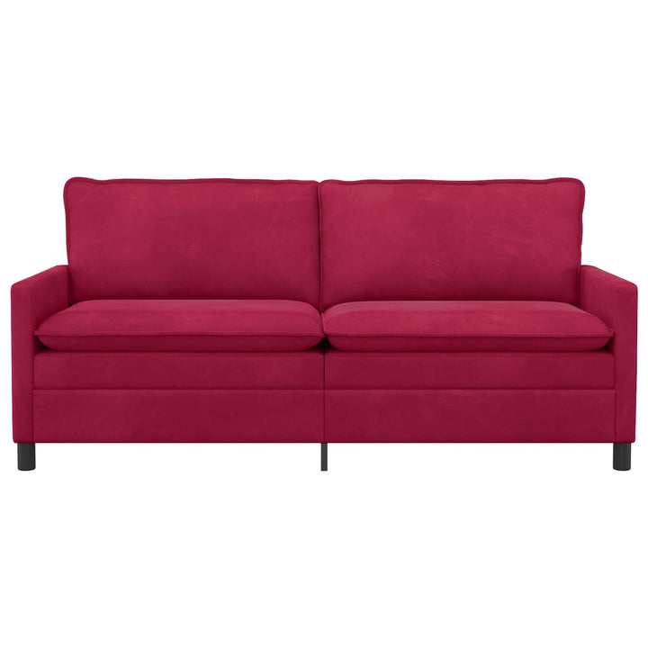 Soffa Vinröd 196 X 81 X 87,5 Cm Sammet