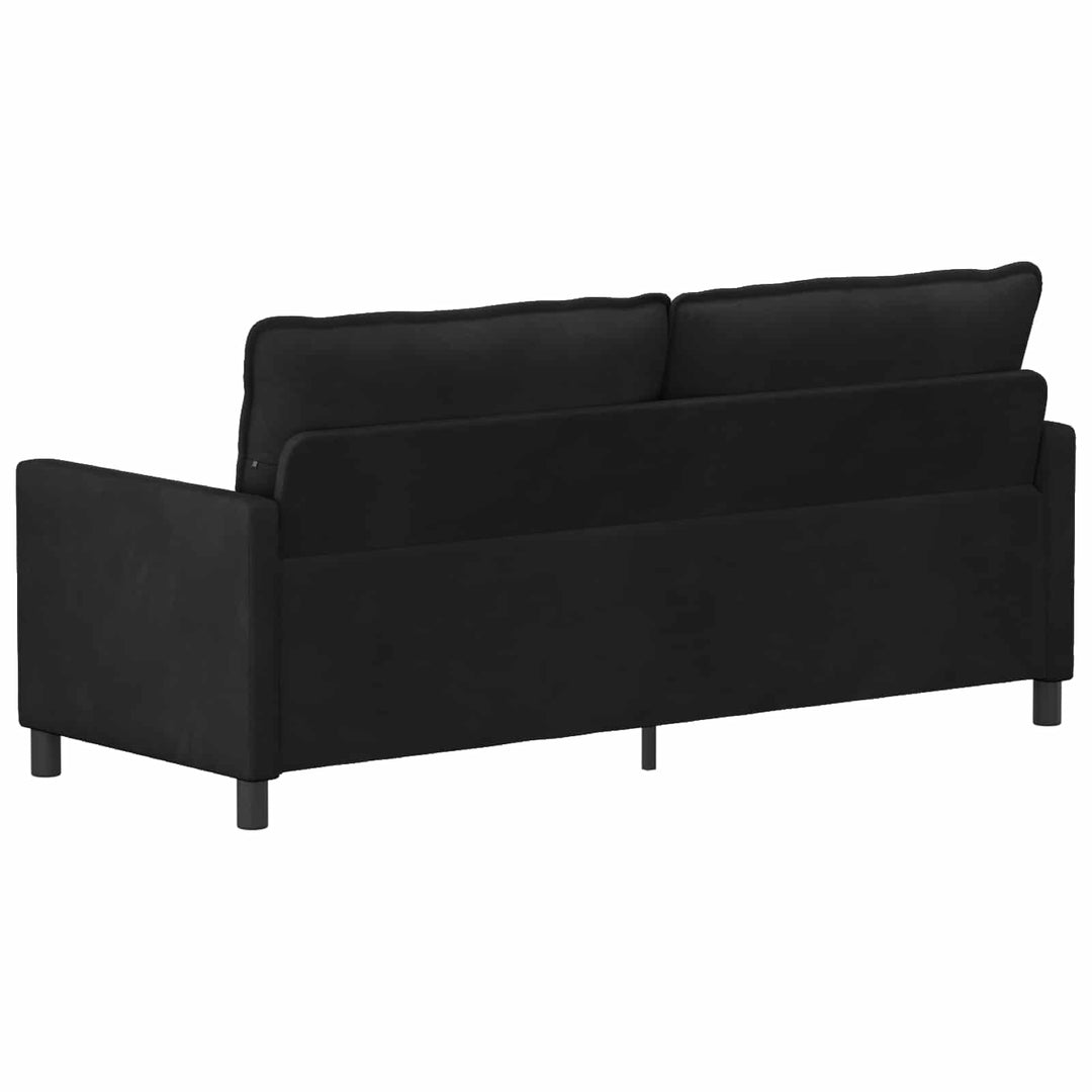 Soffa Svart 196 X 81 X 87,5 Cm Sammet
