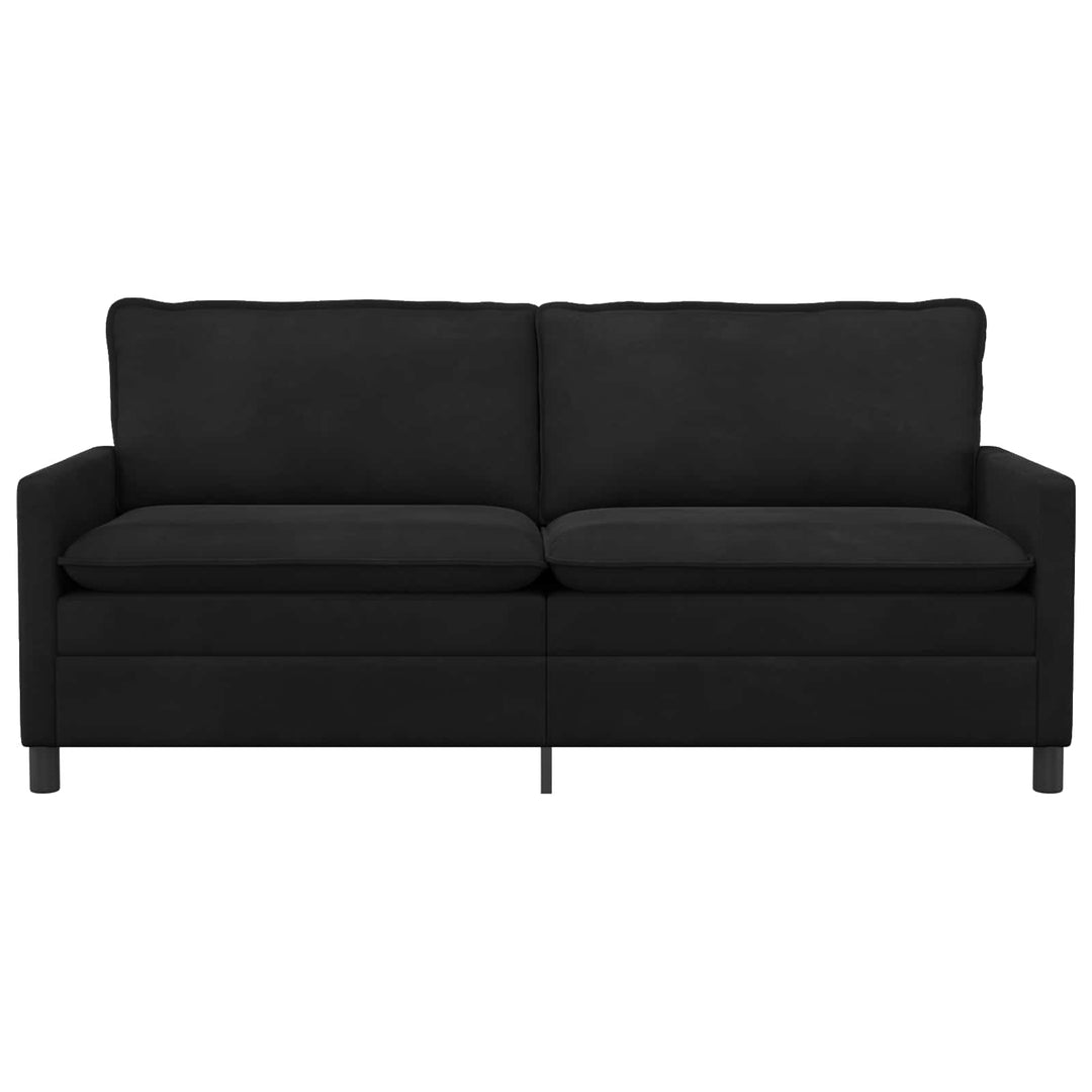 Soffa Svart 196 X 81 X 87,5 Cm Sammet