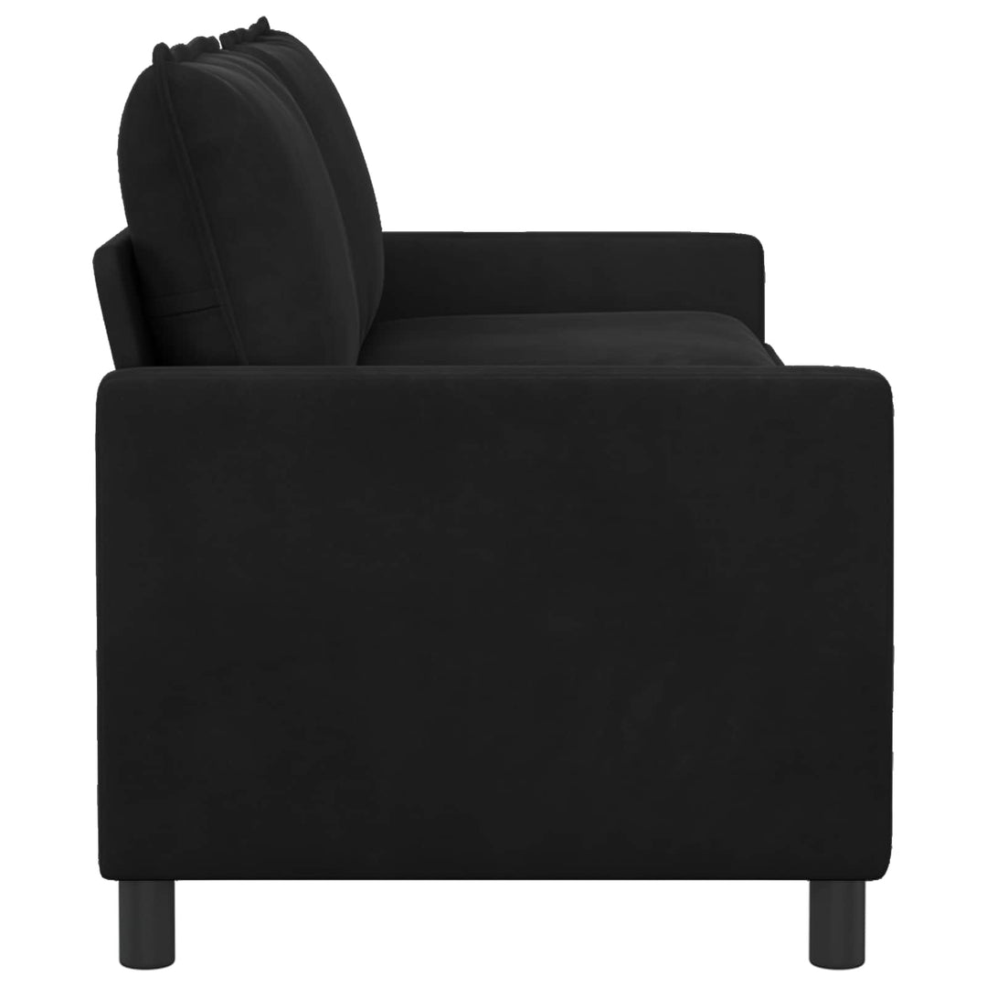 Soffa Svart 196 X 81 X 87,5 Cm Sammet