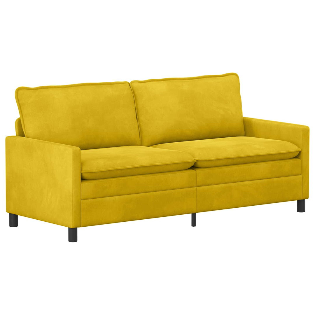 Soffa Gul 196 X 81 X 87,5 Cm Sammet
