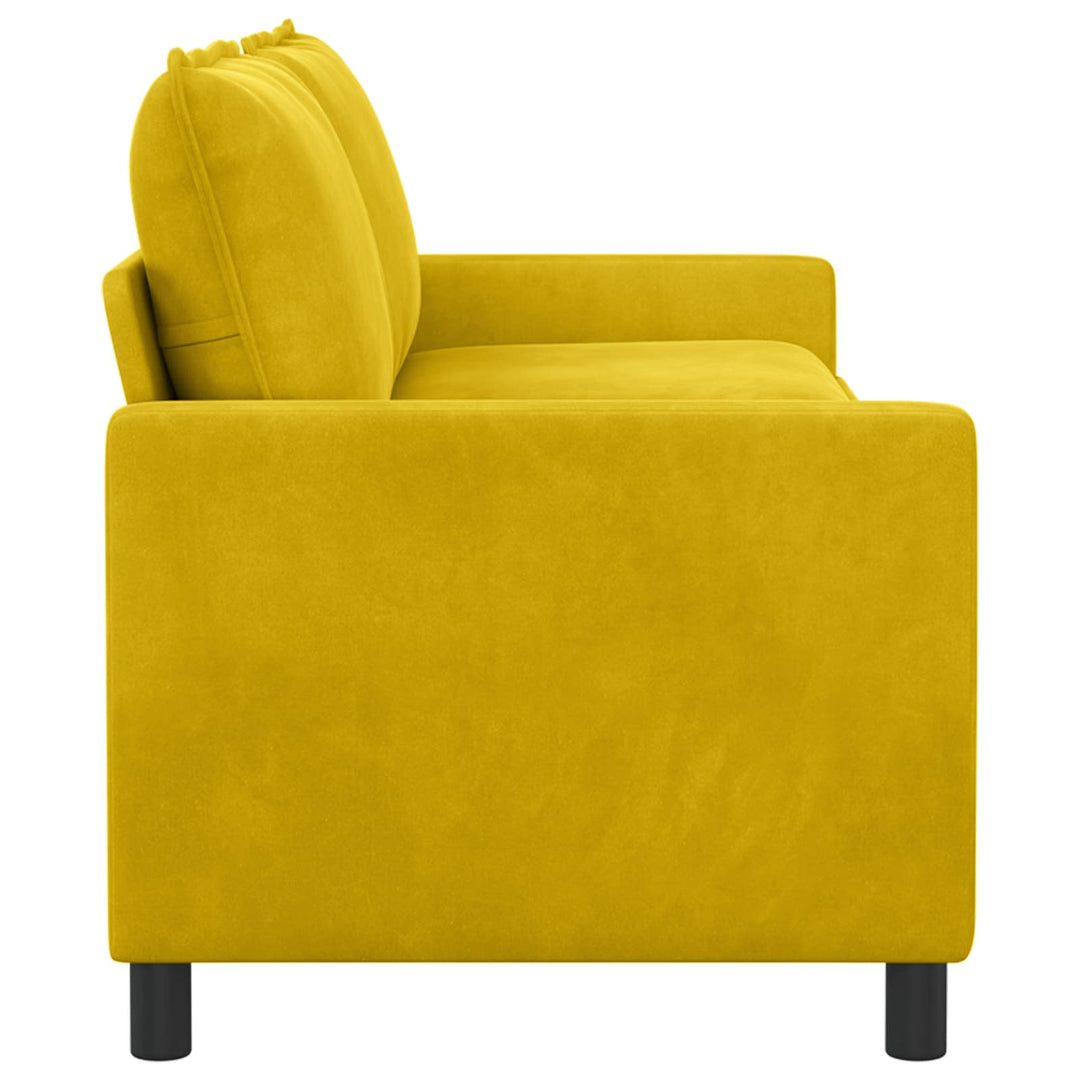 Soffa Gul 196 X 81 X 87,5 Cm Sammet