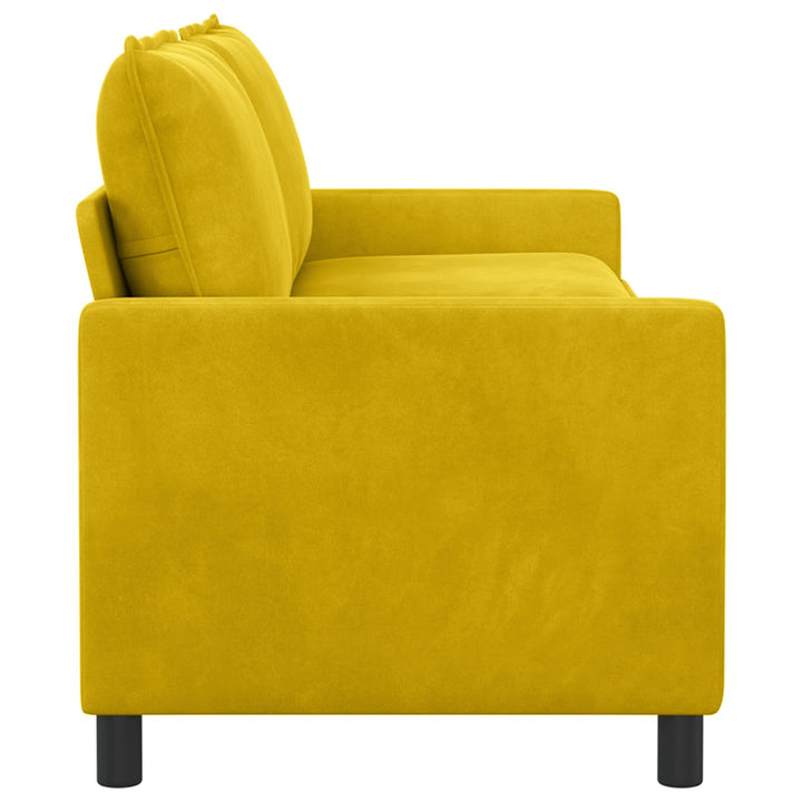 Soffa Gul 196 X 81 X 87,5 Cm Sammet