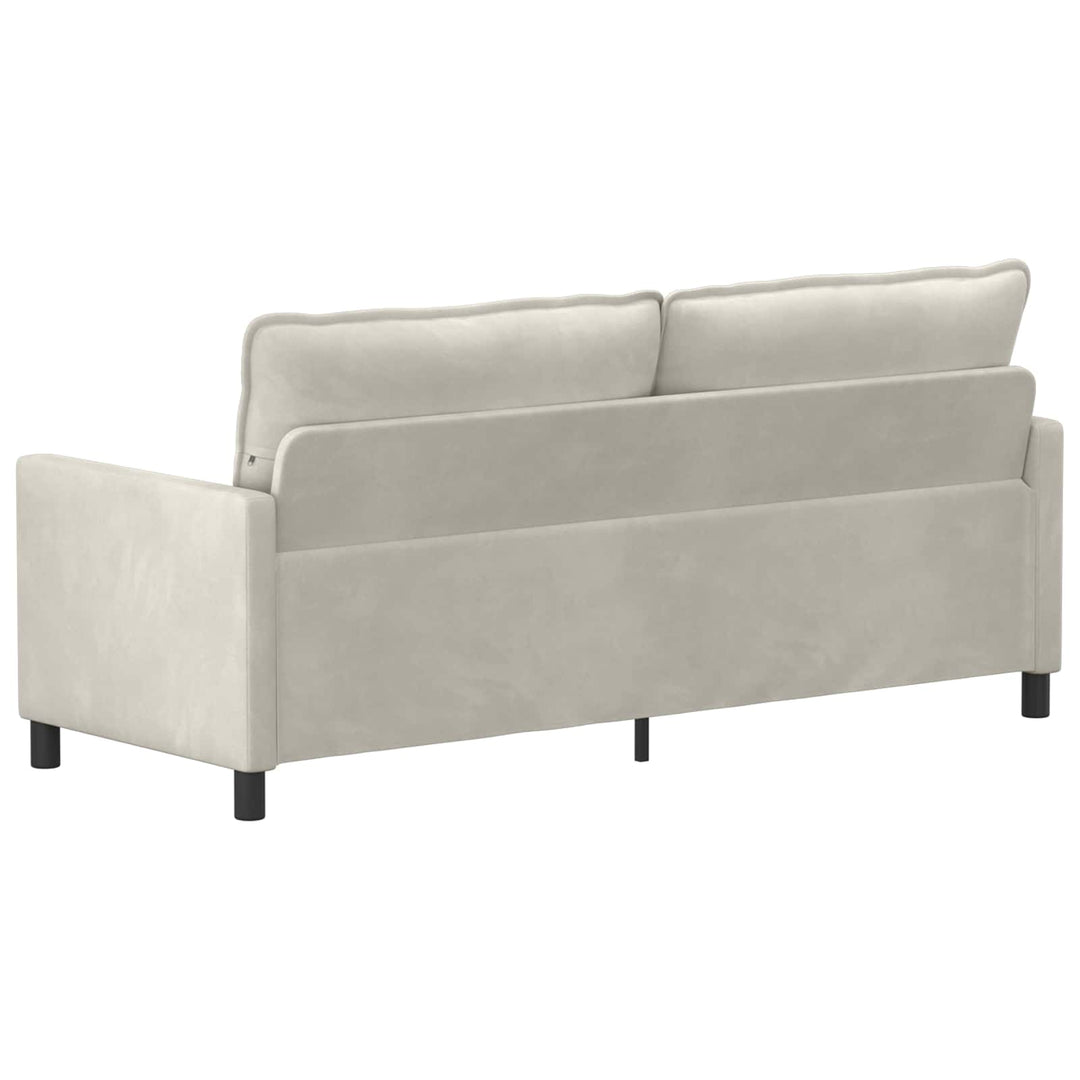 Soffa Gräddvit 196 X 81 X 87,5 Cm Sammet