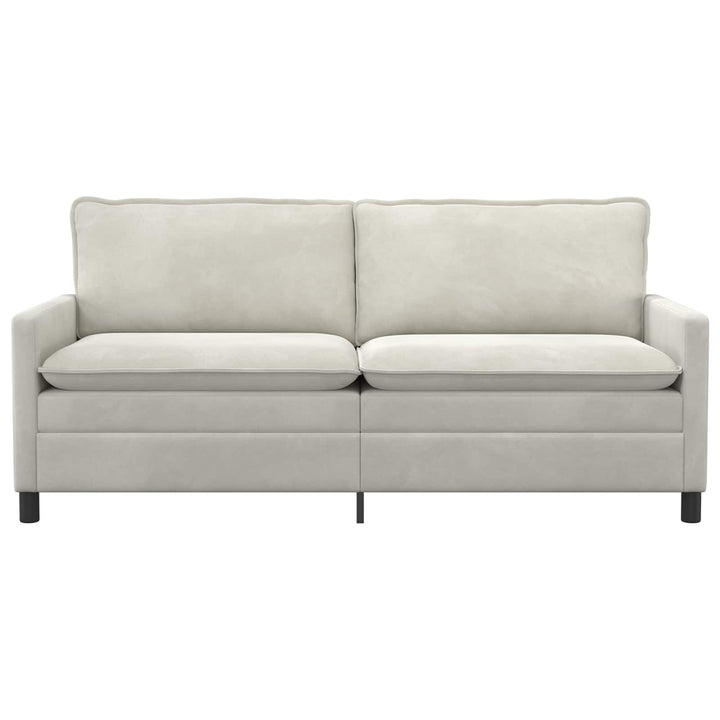 Soffa Gräddvit 196 X 81 X 87,5 Cm Sammet