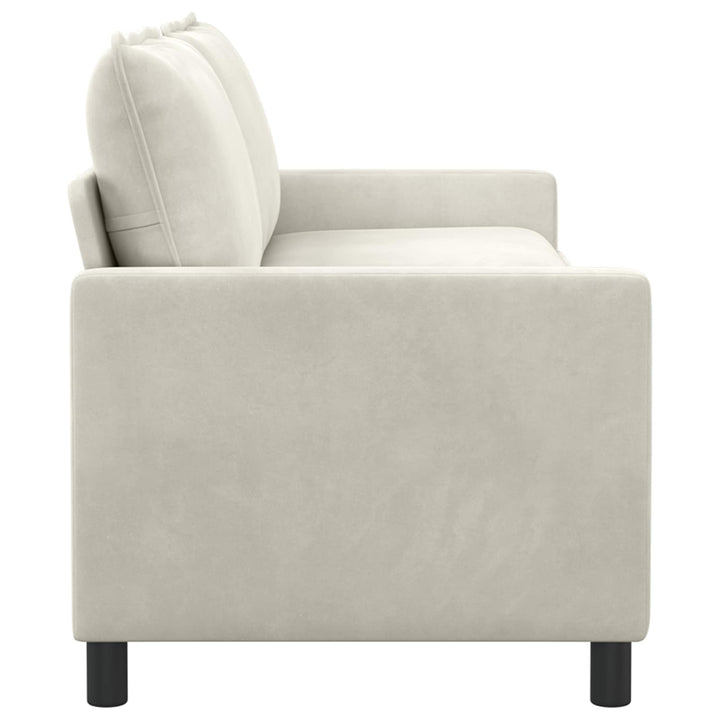 Soffa Gräddvit 196 X 81 X 87,5 Cm Sammet