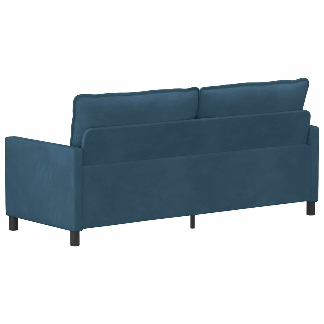 Soffa Blå 196 X 81 X 87,5 Cm Sammet