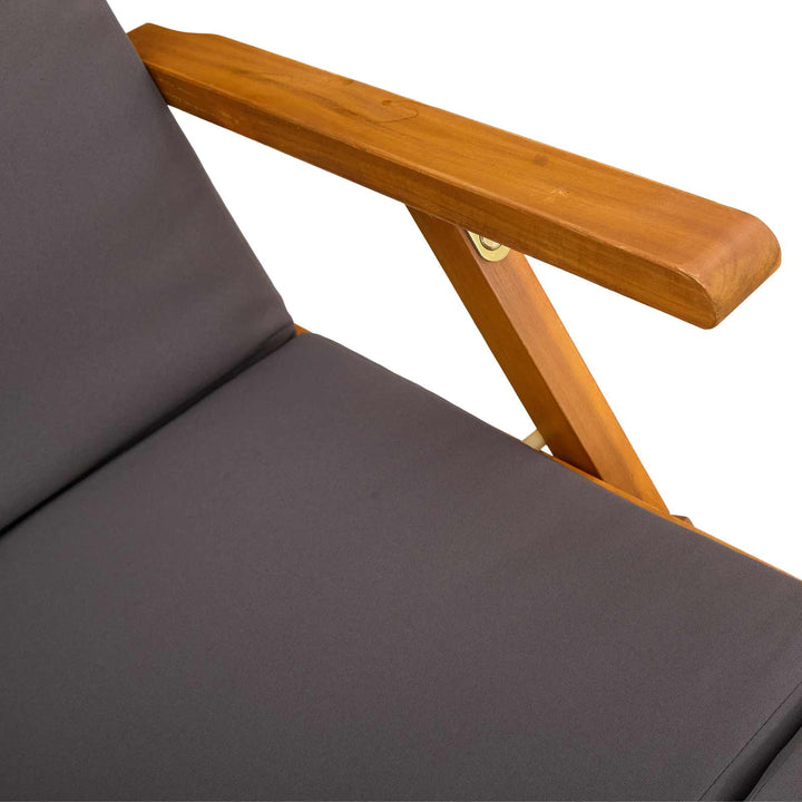 Reclining Och Fällbar Solstol 55 X 146 X 91 Cm
