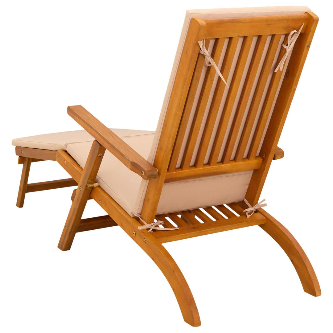 Reclining Och Fällbar Solstol 55 X 146 X 91 Cm