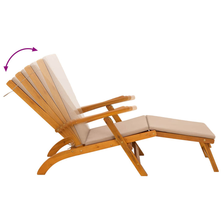 Reclining Och Fällbar Solstol 55 X 146 X 91 Cm