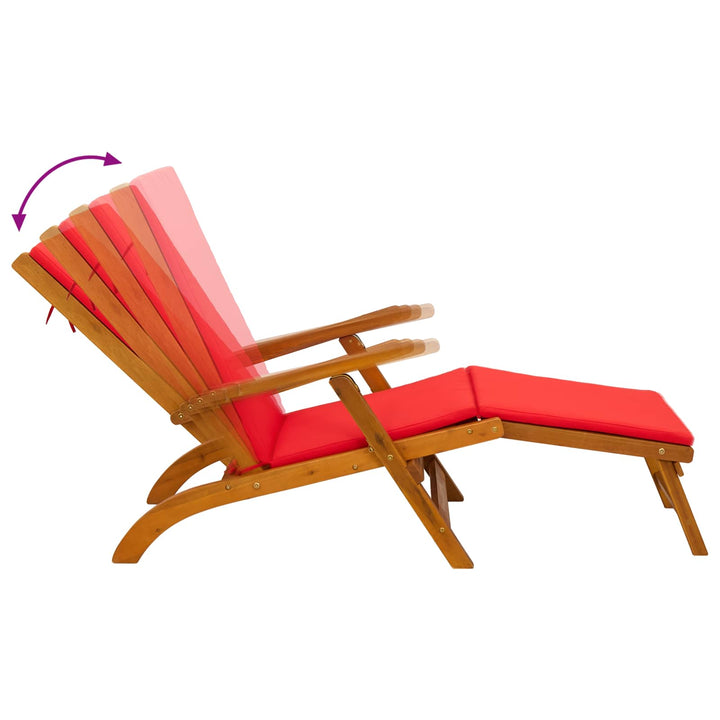 Reclining Och Fällbar Solstol 55 X 146 X 91 Cm