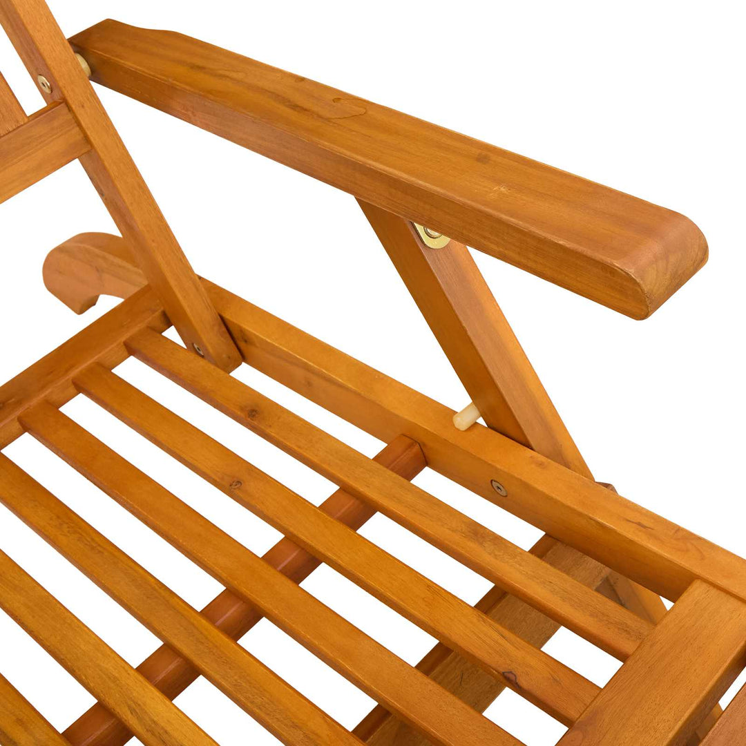 Reclining Och Fällbar Solstol 2 Pcs 55 X 146 X 91 Cm