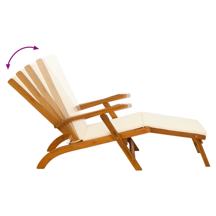 Reclining Och Fällbar Solstol 2 Pcs 55 X 146 X 91 Cm